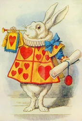 A Fehér Nyúl, illusztráció Lewis Carroll „Alice Csodaországban” című művéből (1832-9)